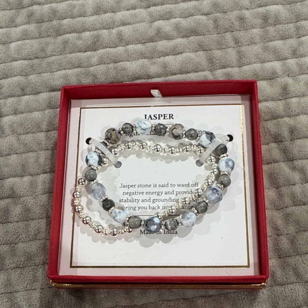 Shivam Jasper bracelet set NIB